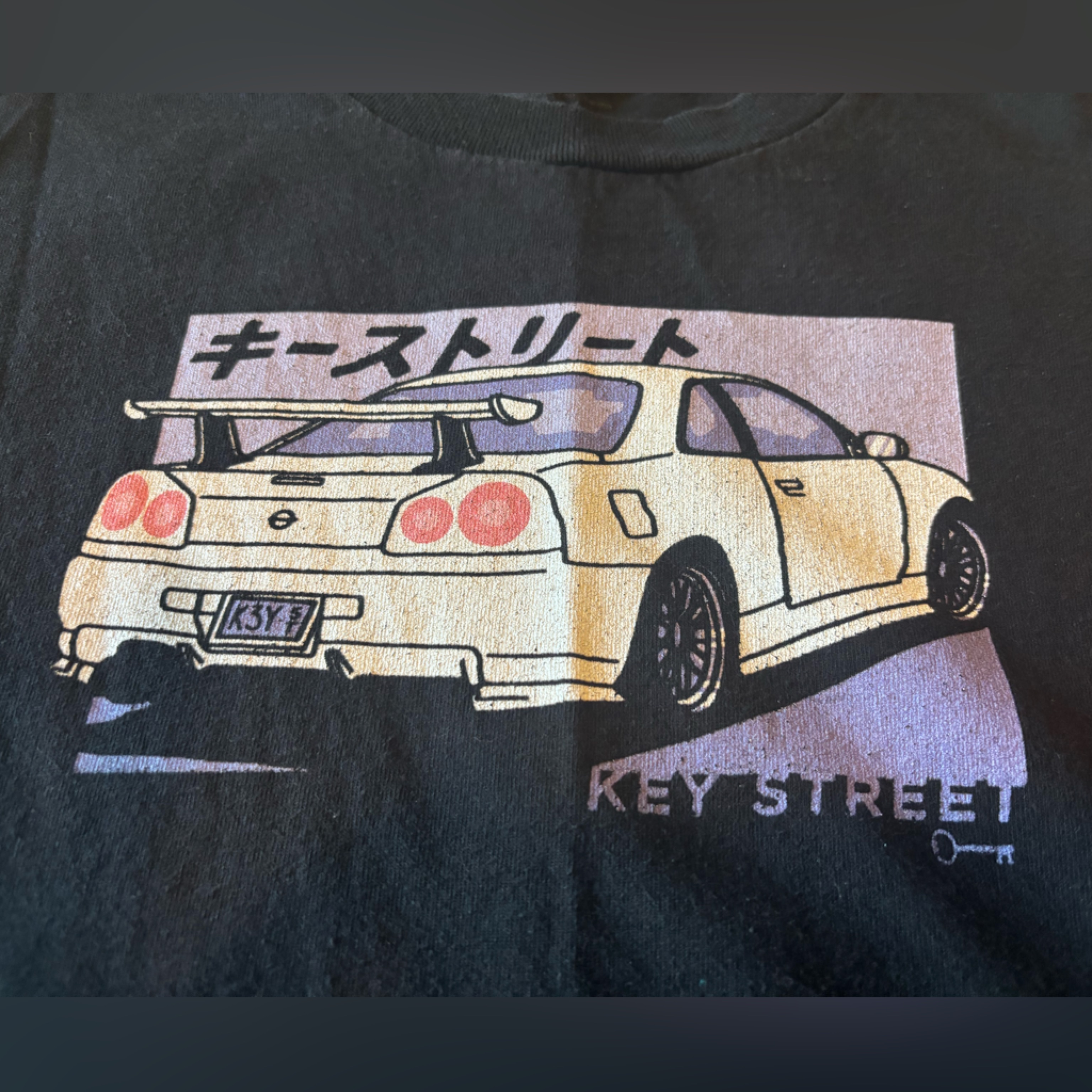 Key Street Black And Purple Automotive Shirt, Size M